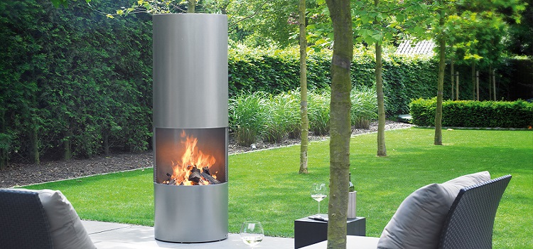 outdoor designer fireplace